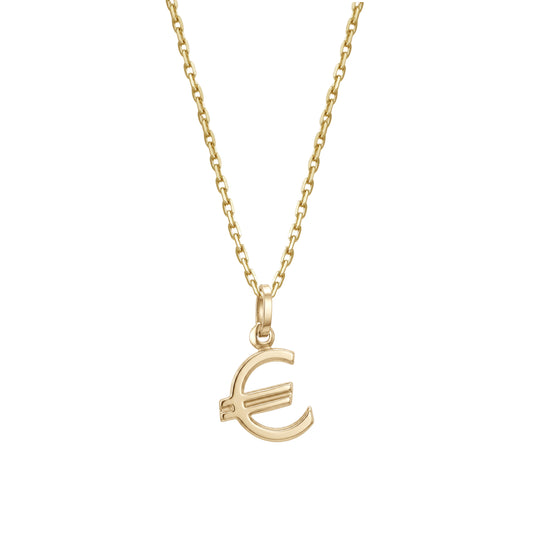 Euro Pendant | 18k Yellow Gold
