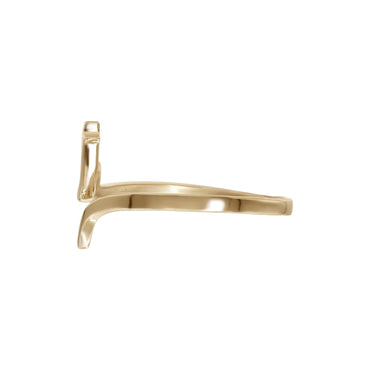 Letter Laam Ring | 18k Yellow Gold