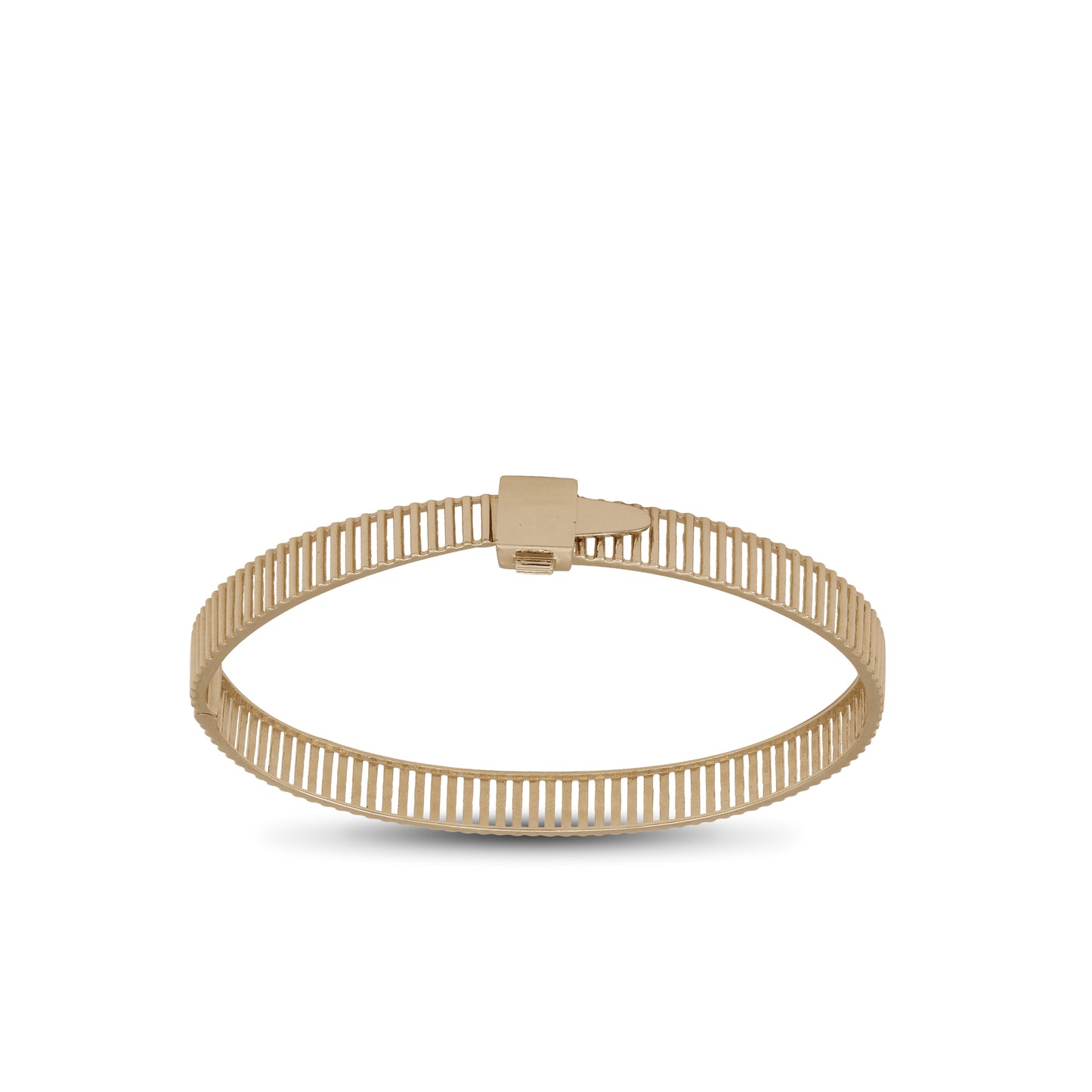 Openwork Stripe Bangle – 18k Yellow Gold | Jamal Al Muhra