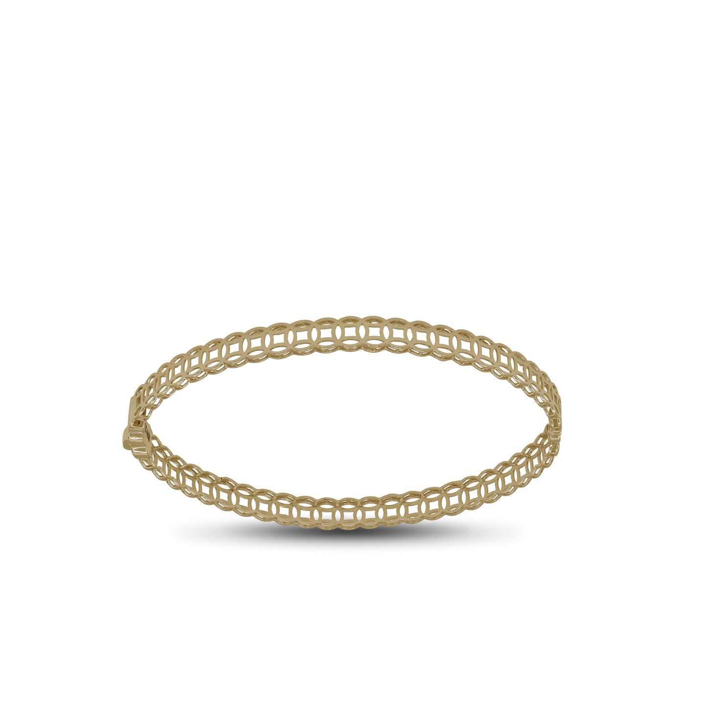 Interlinked Circle Bangle – 18k Yellow Gold | Jamal Al Muhra
