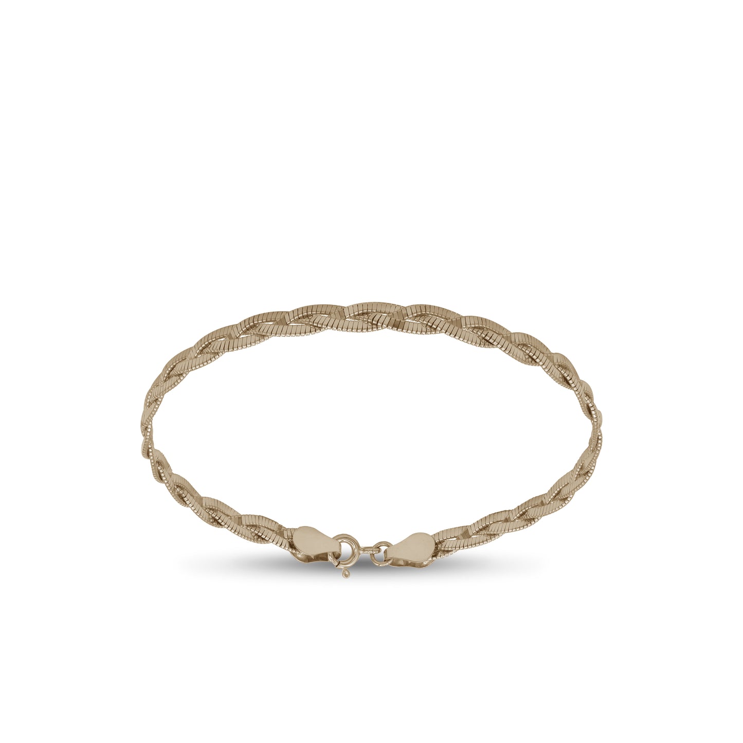 Braided Textured Bangle – 18k Yellow Gold | Jamal Al Muhra