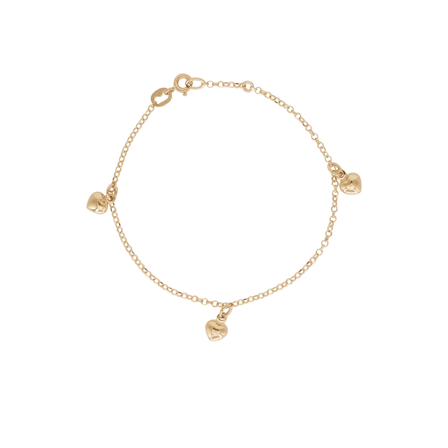 Heart Charm Chain Bracelet – 18k Yellow Gold | Jamal Al Muhra