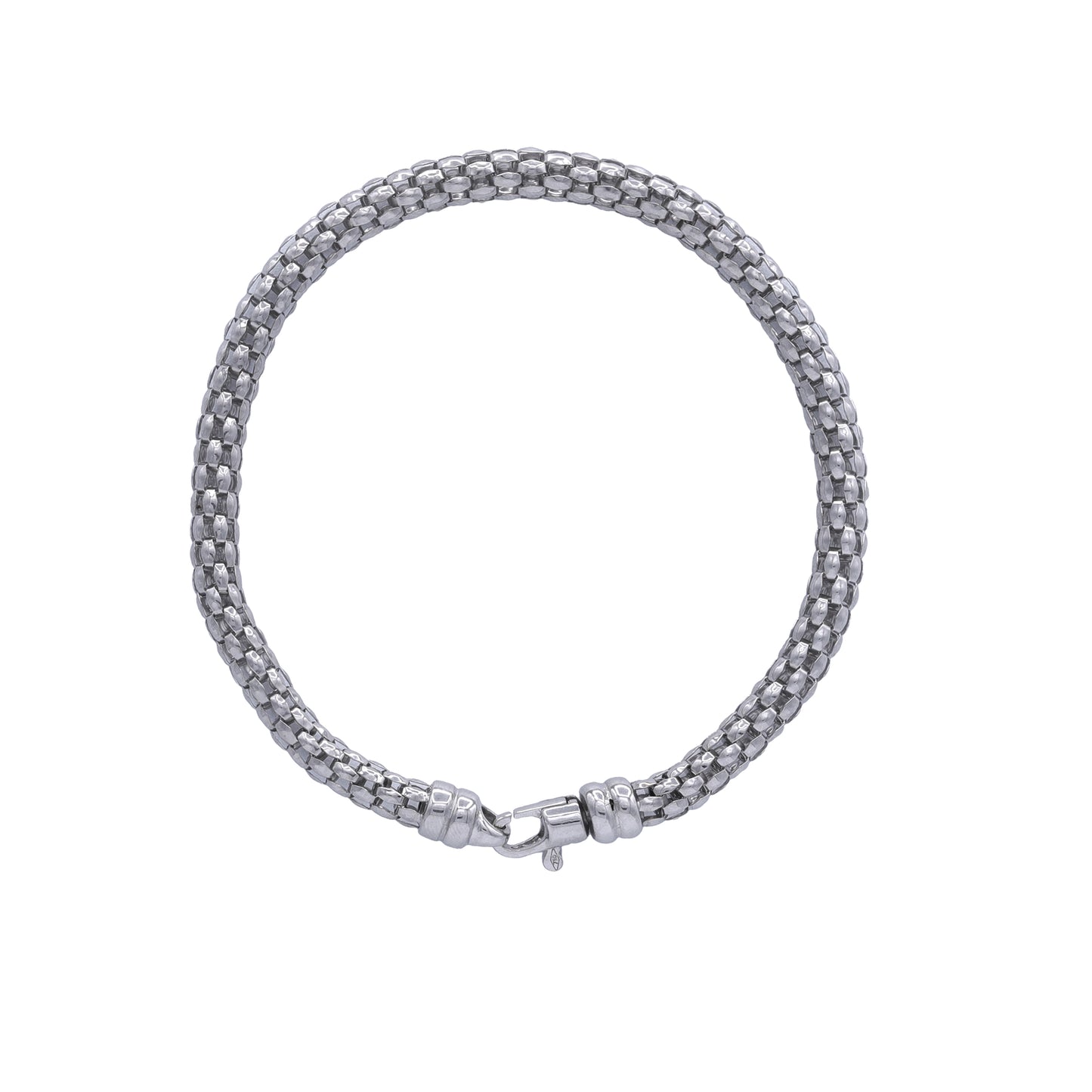 Textured Rope Bracelet – 18k White Gold | Jamal Al Muhra