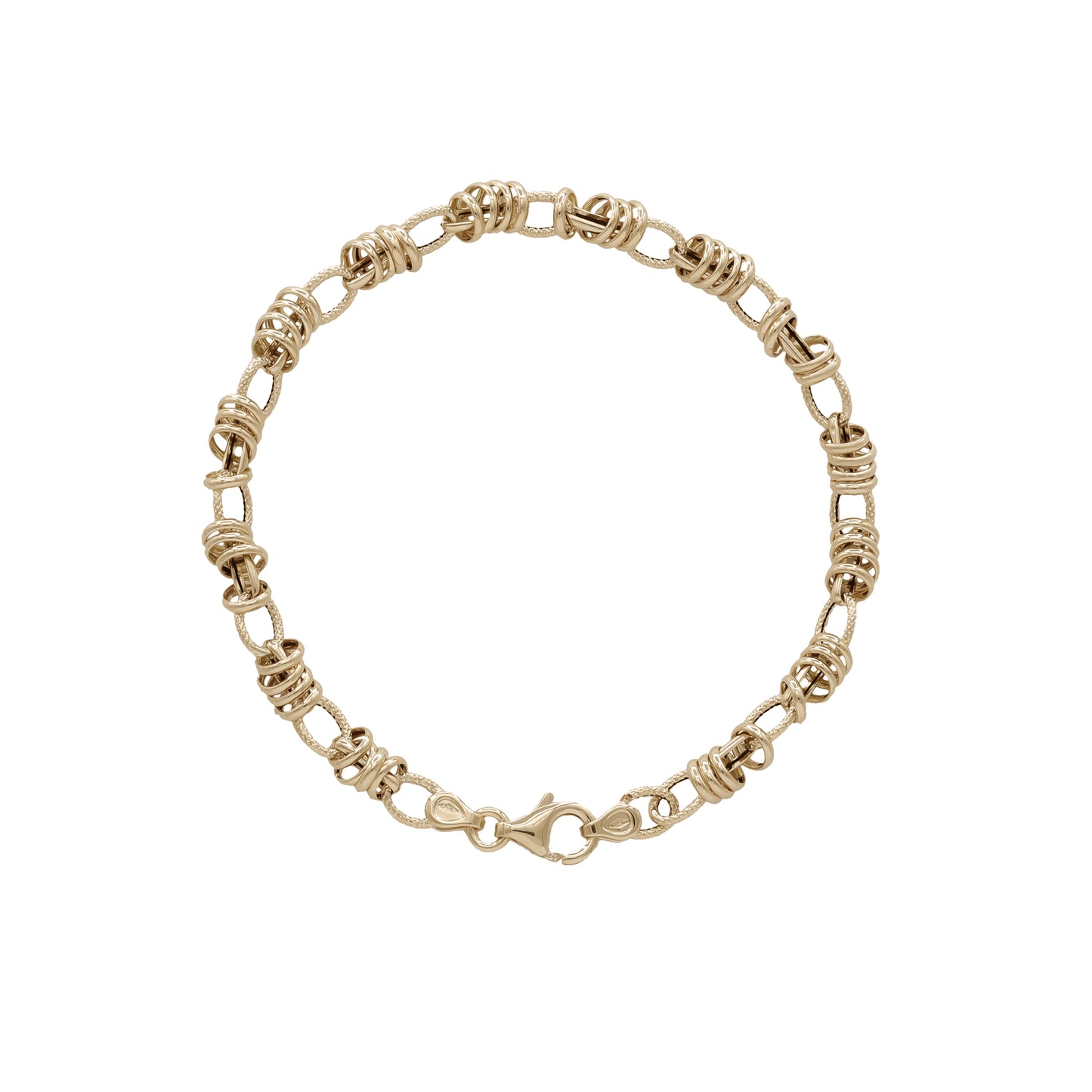 Geometric Knot-Link Bracelet – 18k Yellow Gold | Jamal Al Muhra