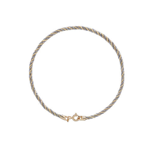 Twist Rope Bracelet – 18k Yellow & White Gold | Jamal Al Muhra