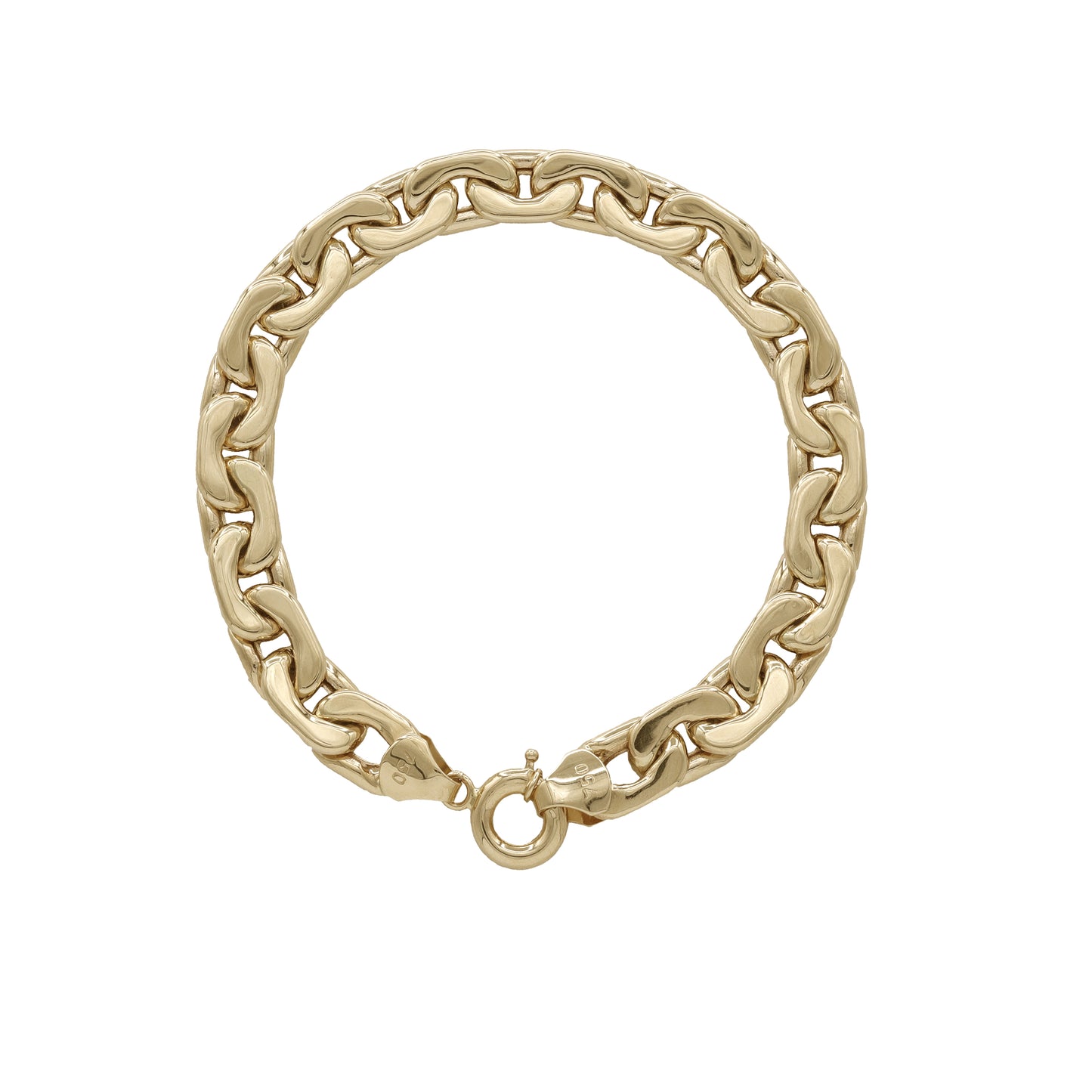 Classic Solid Link Bracelet 18k Yellow Gold | Jamal Al Muhra
