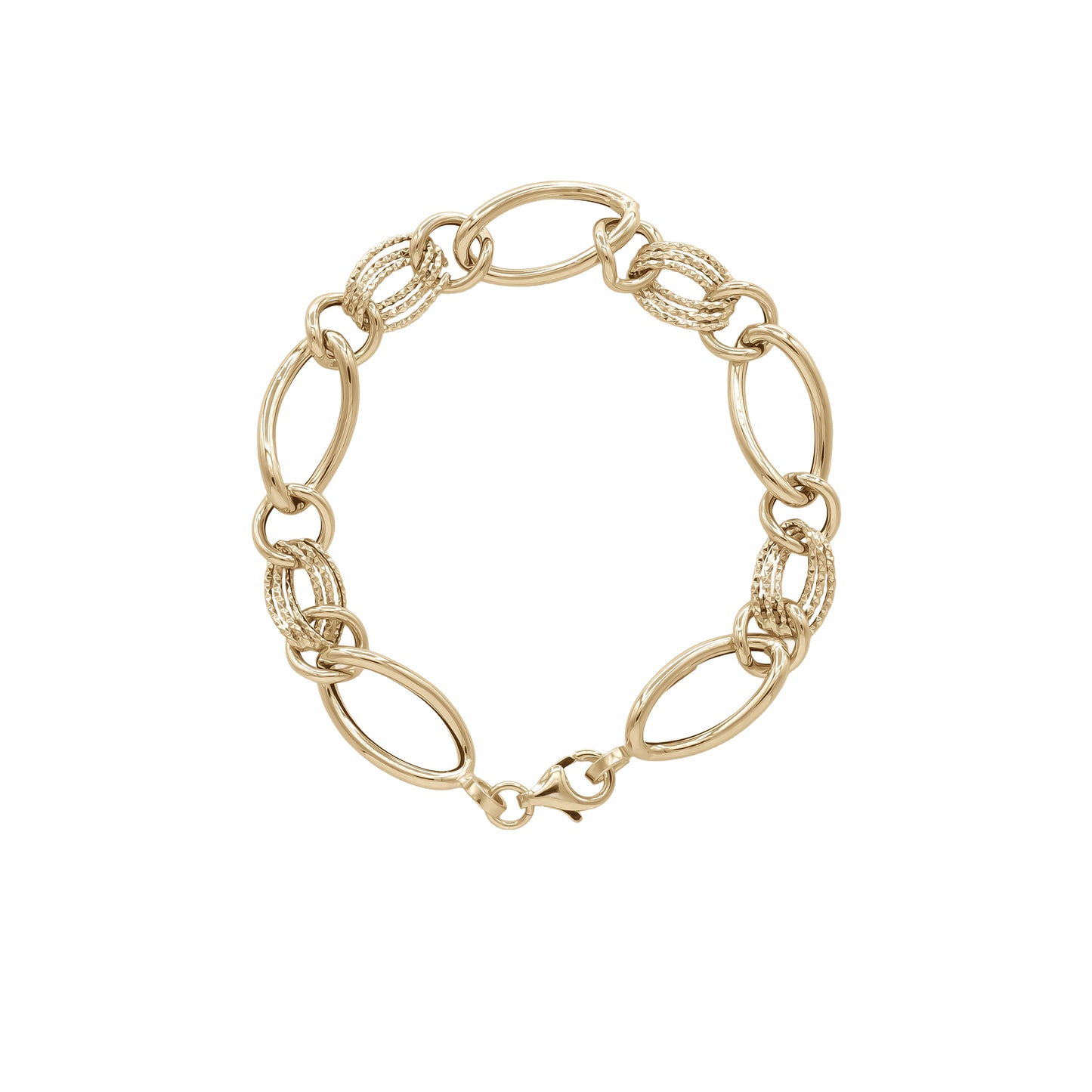 18k Yellow Gold Oval Link Chain Bracelet | Jamal Al Mu