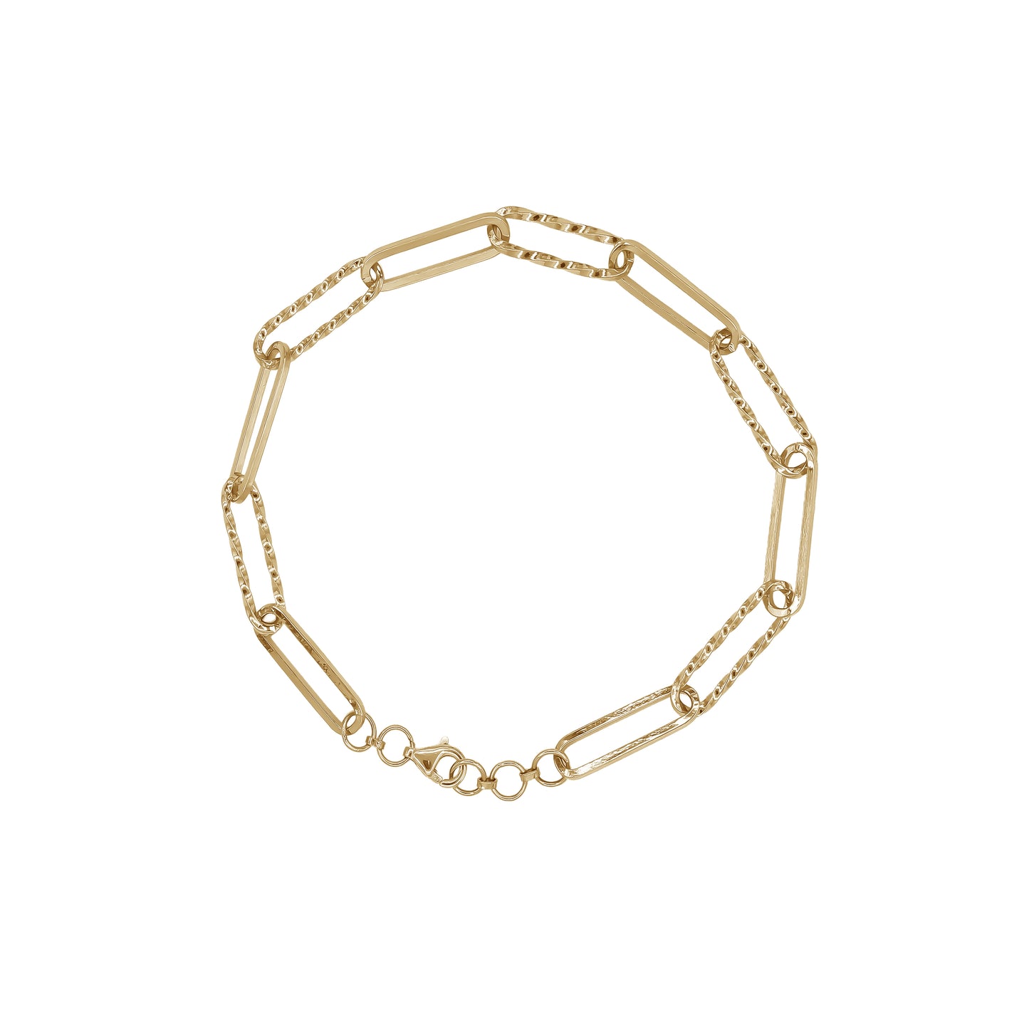 Paperclip Link Bracelet | 18k Yellow Gold