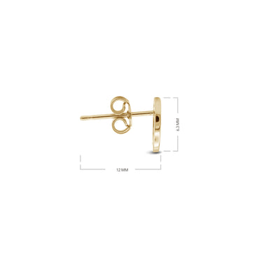 Open Heart Stud Earrings | 18k Yellow Gold