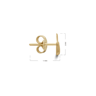 Purse Stud Earrings | 18k Yellow Gold