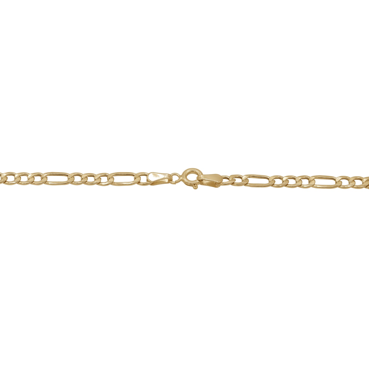 18k Gold Light Figaro Chain Necklace | Slim Linked Design | Jamal Al Muhra