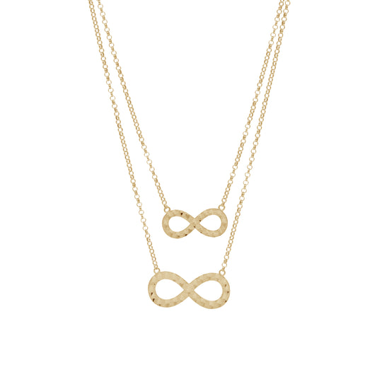 Double Infinity Necklace | 18k Yellow Gold