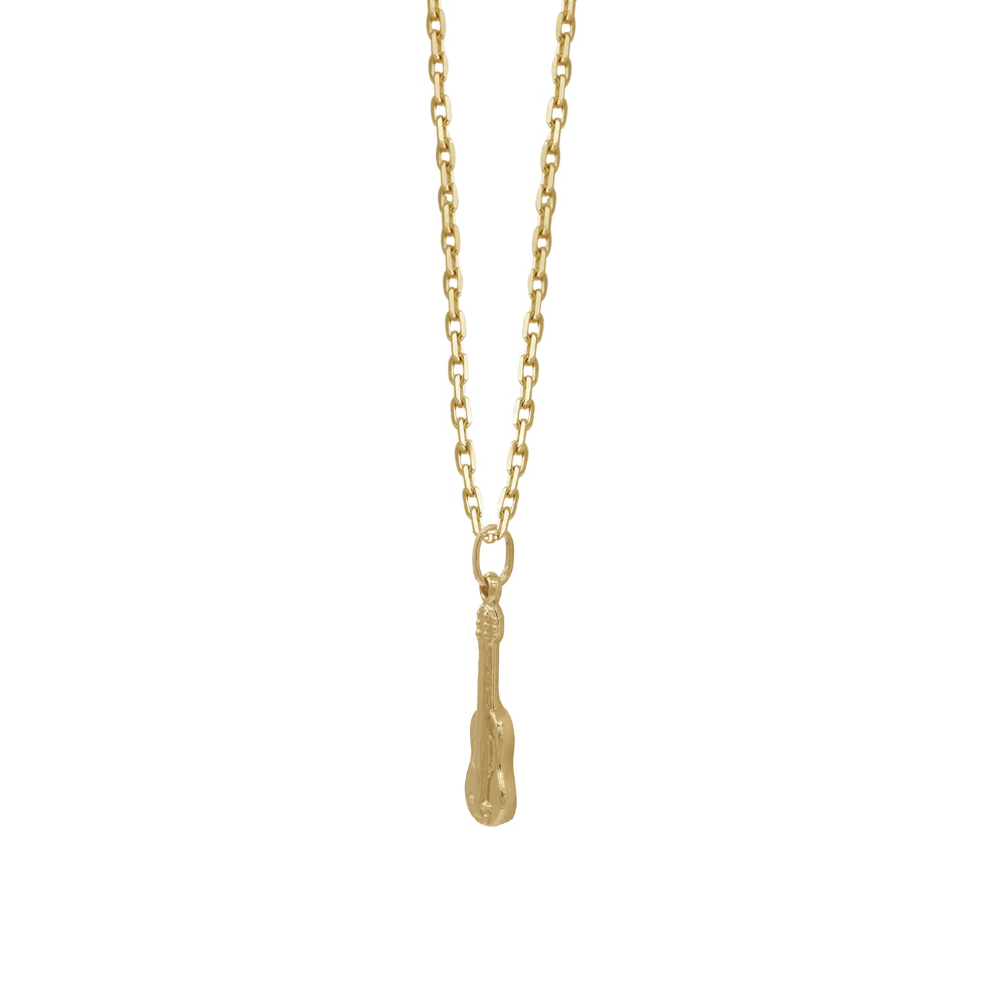 18k Yellow Gold Guitar Pendant Necklace | Jamal Al Muhra