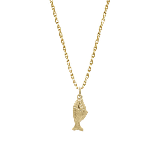 18k Yellow Gold Fish Pendant | Jamal Al Muhra