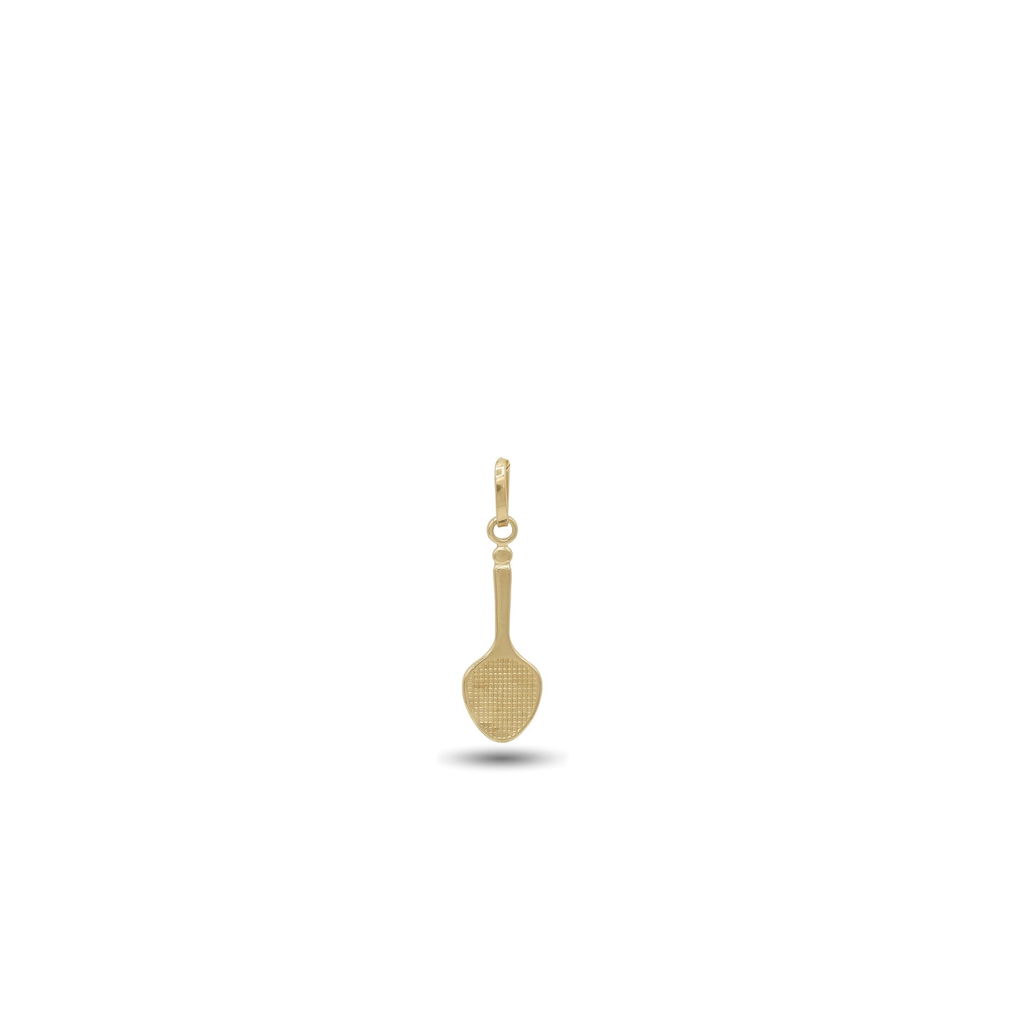 18k Yellow Gold Tennis Racquet Pendant | Jamal Al Muhra