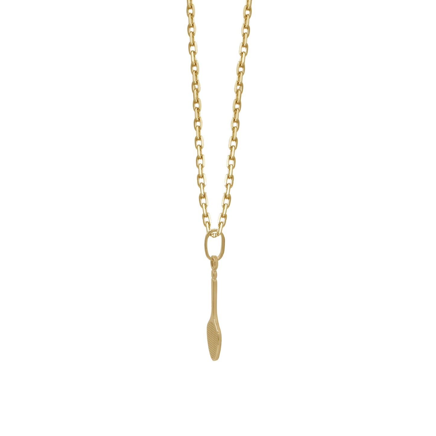 18k Yellow Gold Tennis Racquet Pendant Necklace | Jamal Al Muhra