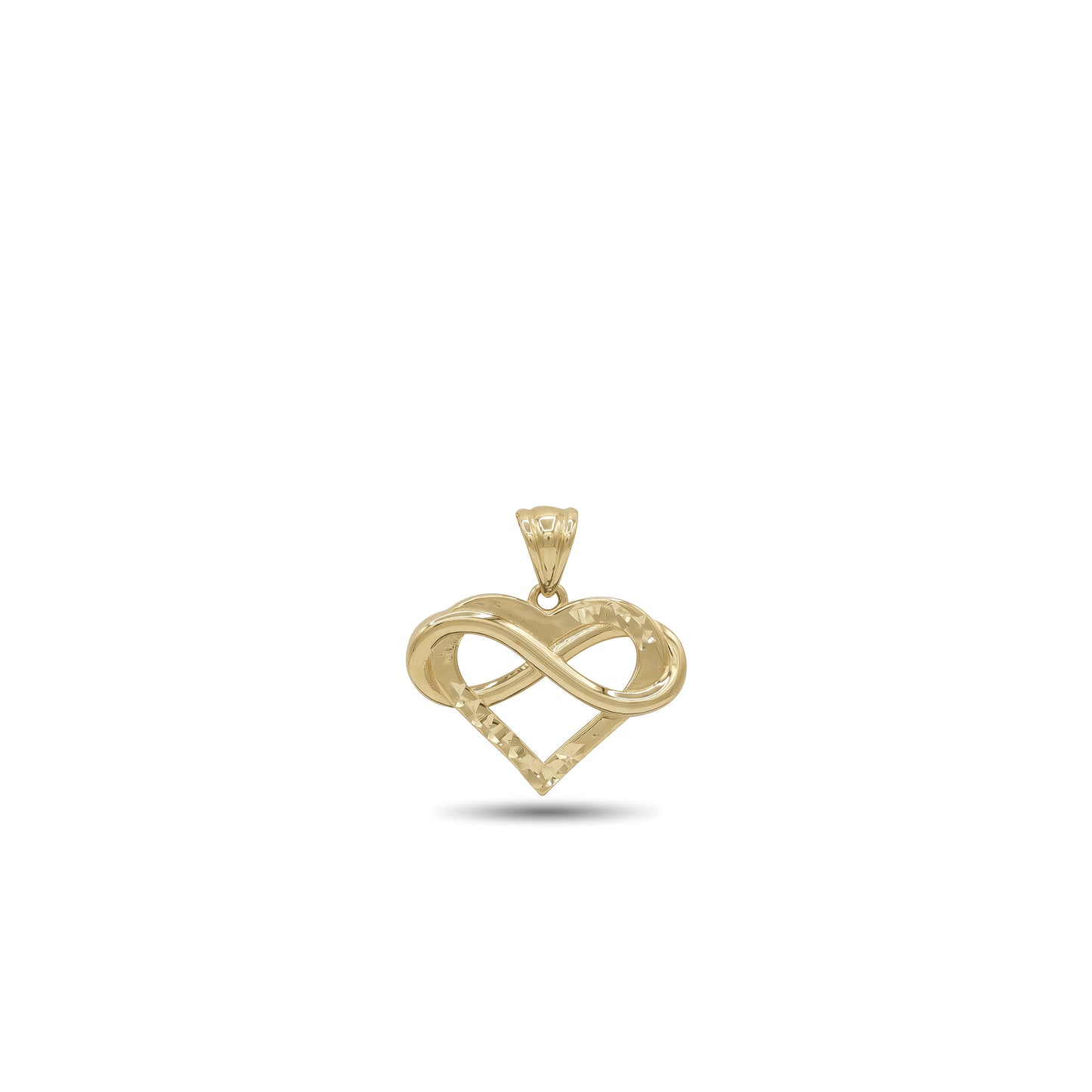 18k Yellow Gold Infinity Heart Pendant | Jamal Al Muhra