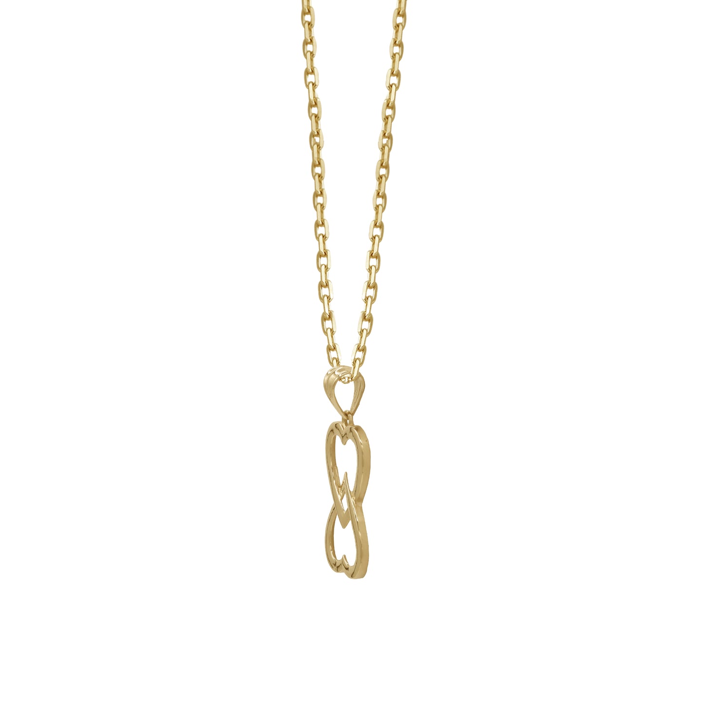 18k Gold Double Heart Infinity Pendant Necklace | Symbol of Endless Love | Jamal Al Muhra