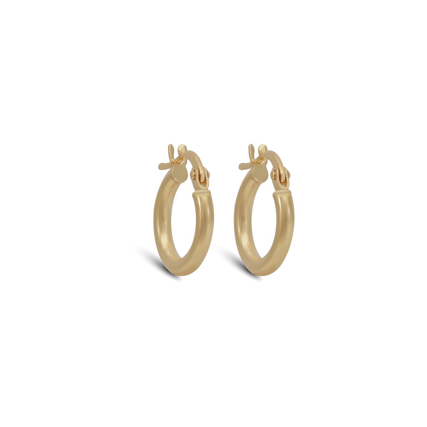 Plain Tube Earrings - - 18k Yellow Gold from Jamal Al Muhra