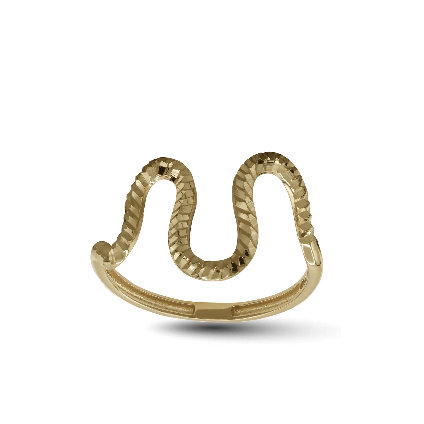18k Yellow Gold Wave Design Ring | Jamal Al Muhra