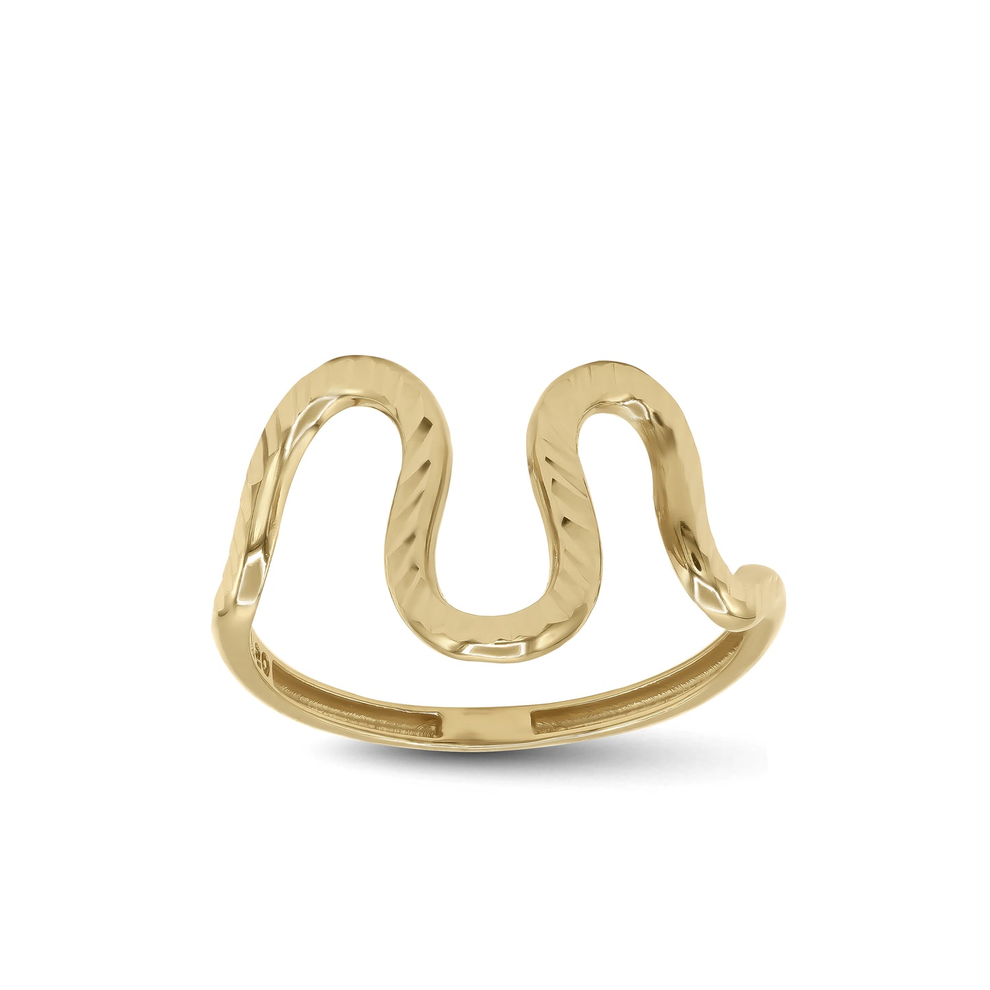 Wave Design Ring | 18k Yellow Gold