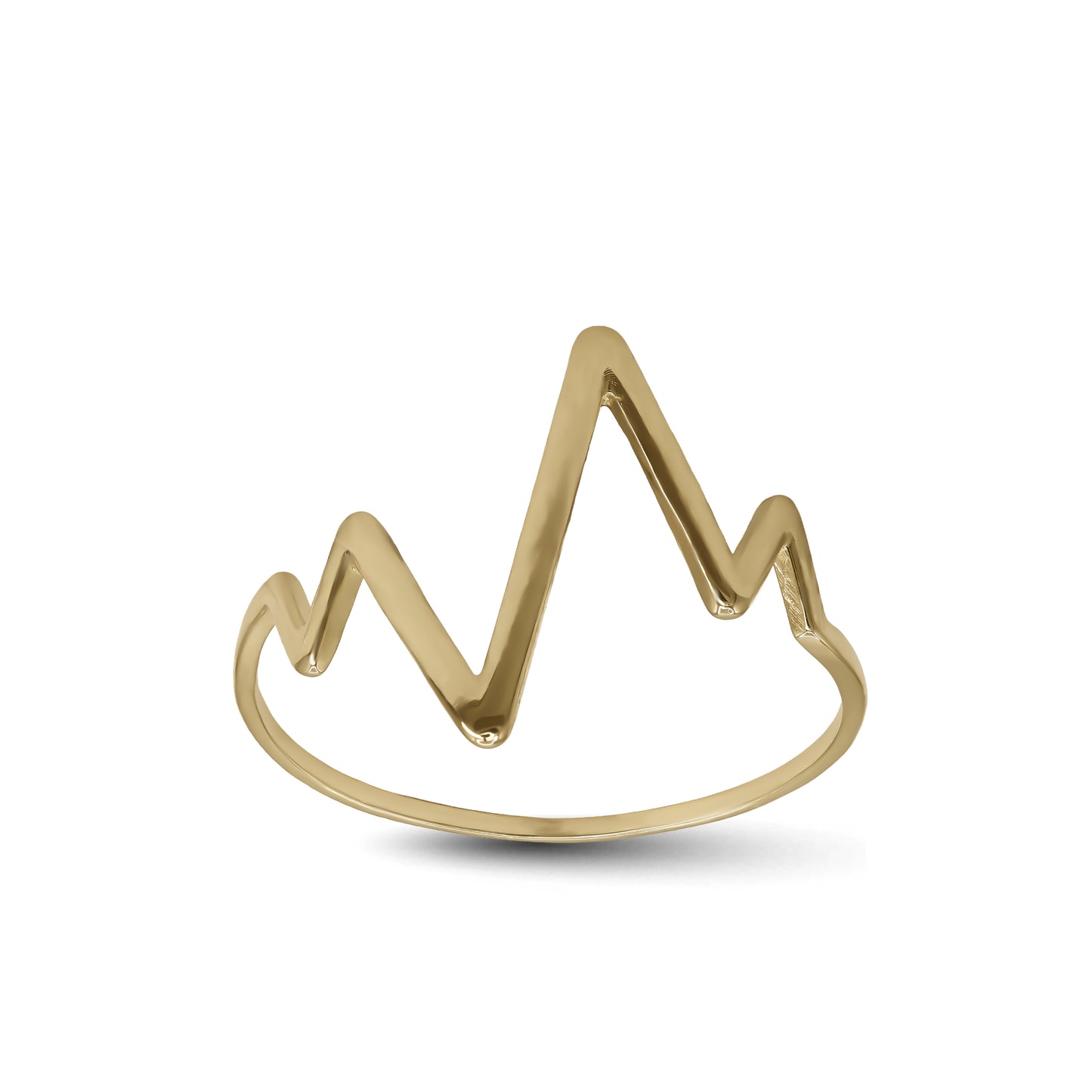 Heart Beat Design Ring | 18k Yellow Gold