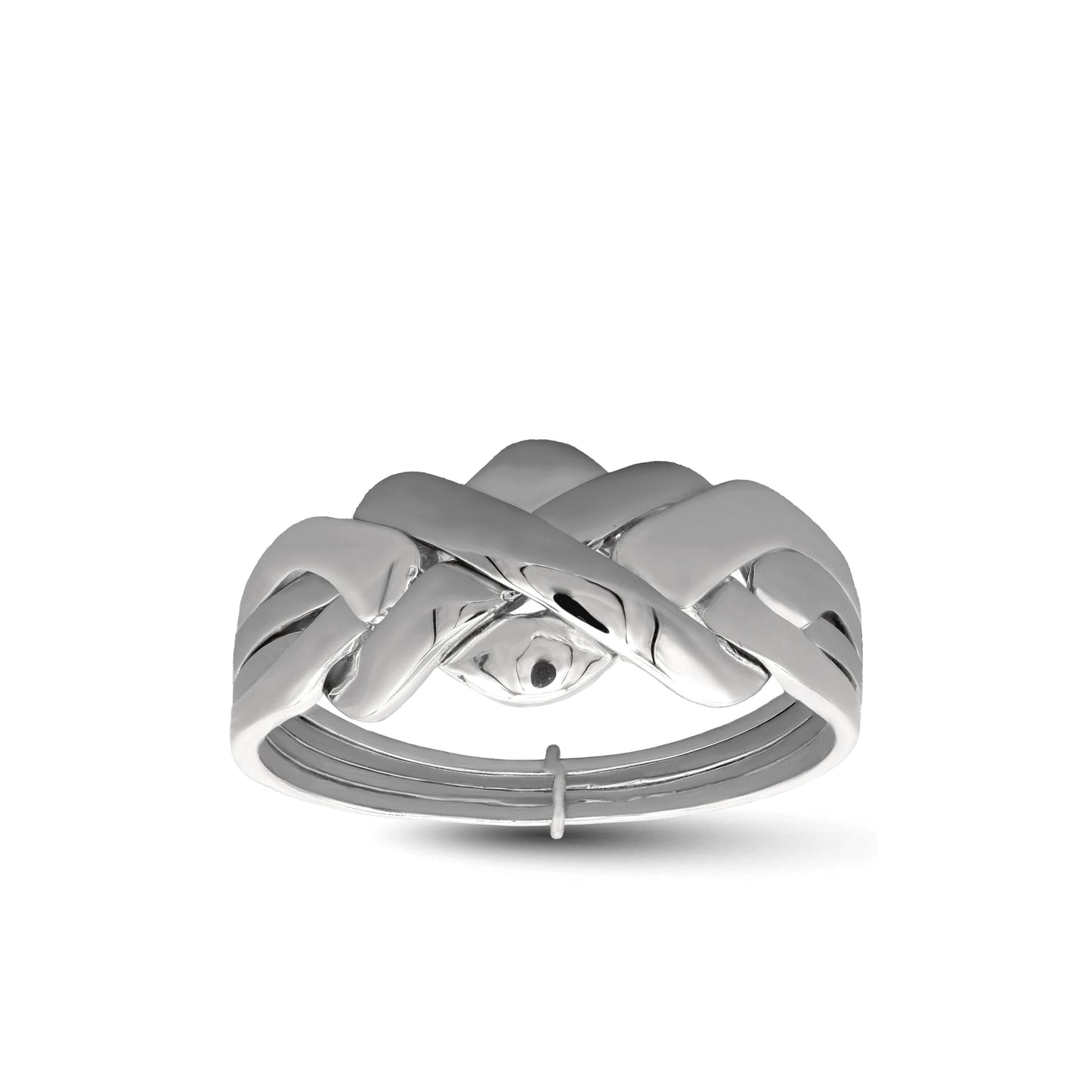 18k White Gold Woven Ring | Jamal Al Muhra