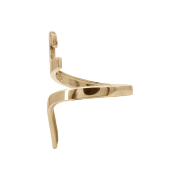 Letter Ain Ring | 18k Yellow Gold