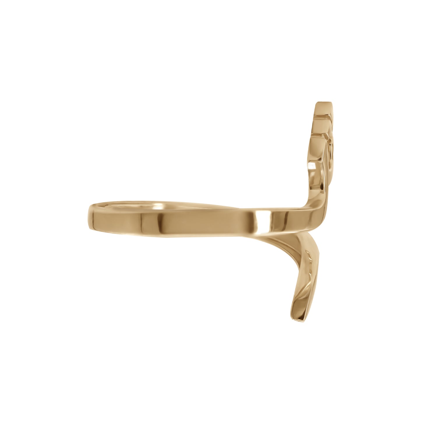 Letter Sheen Ring | 18k Yellow Gold