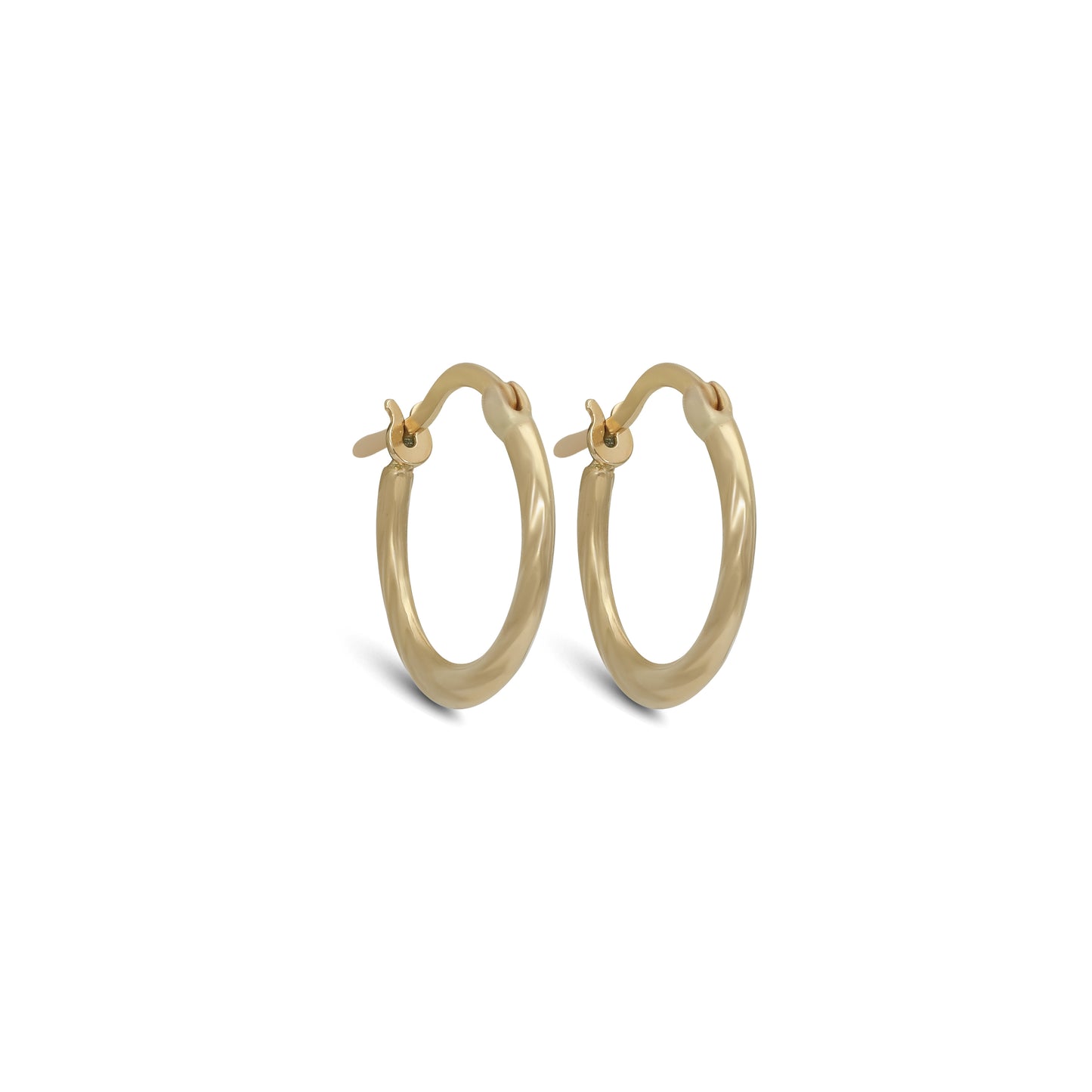 Twisted Plain Tube Earrings - 18k Yellow Gold from Jamal Al Muhra