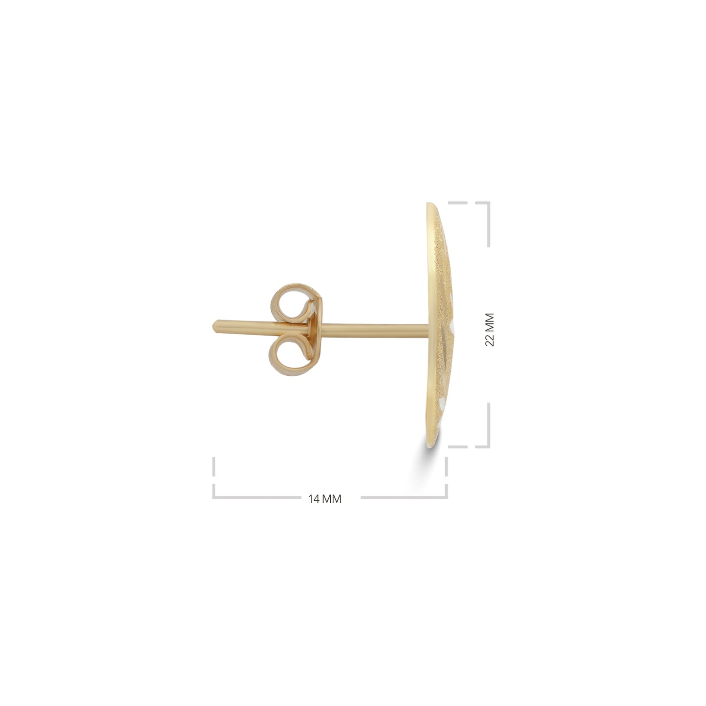 Vintage Stud Earrings - 18k Yellow Gold from Jamal Al MuhraVintage Stud Earrings - 18k Yellow Gold from Jamal Al Muhra
