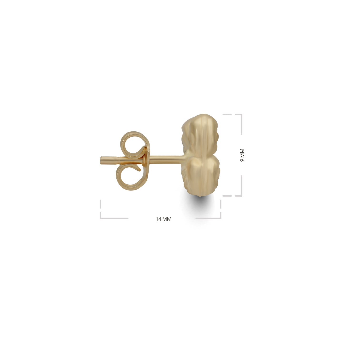 Butterfly Stud Earrings - 18k Yellow Gold from Jamal Al Muhra