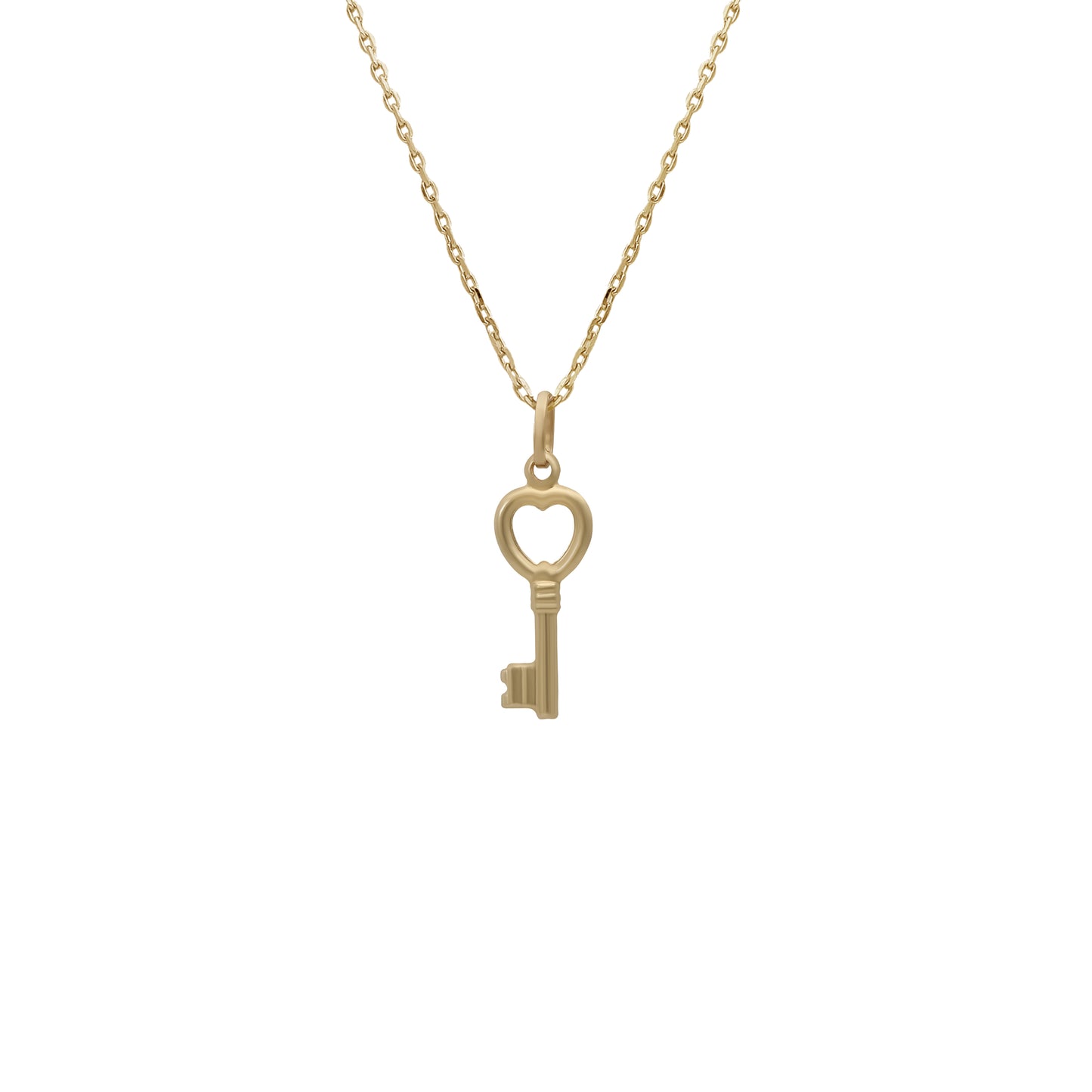 Heart Key Pendant - 18k Yellow Gold from Jamal Al Muhra