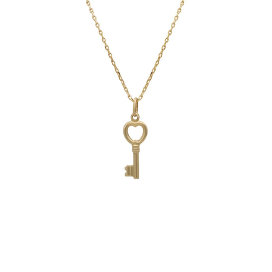 Heart Key Pendant - 18k Yellow Gold from Jamal Al Muhra