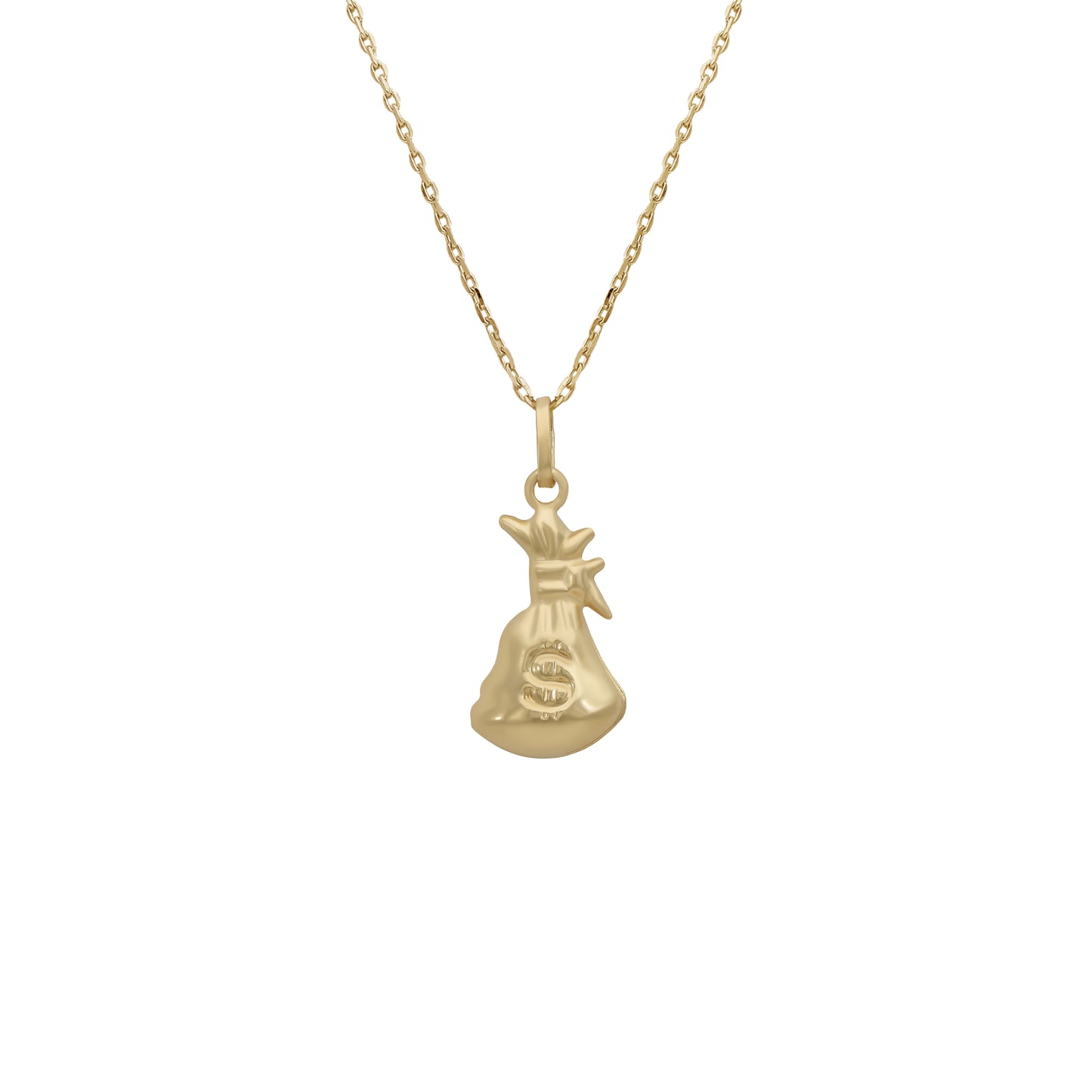 Money Bag Pendant - 18k Yellow Gold from Jamal Al Muhra