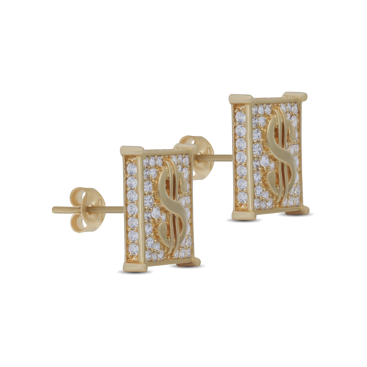 Dollar Stud Earrings - 18k Yellow Gold from Jamal Al Muhra