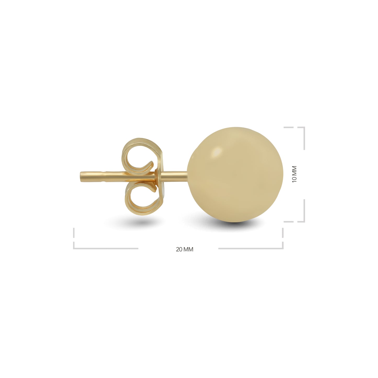 Round Stud Earrings - 18k Yellow Gold from Jamal Al Muhra