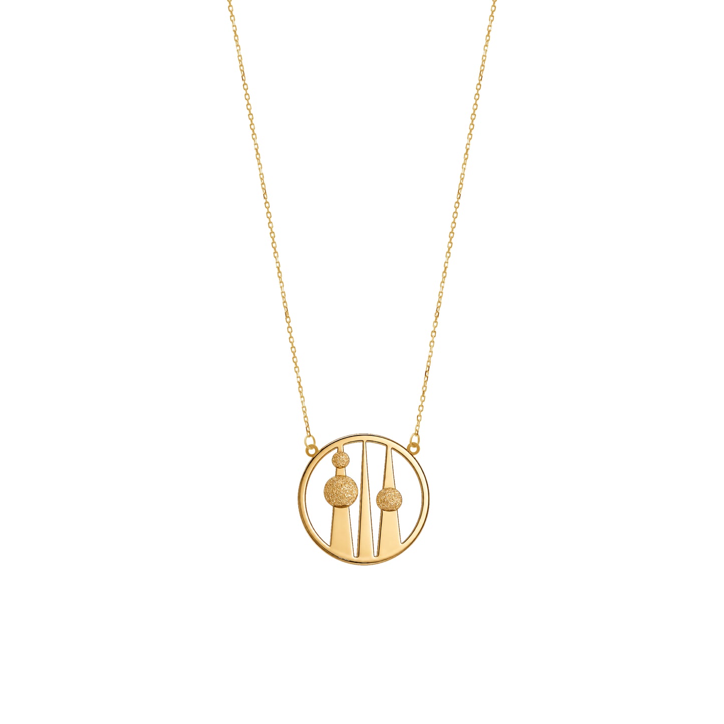 Kuwait Towers Necklace | 18k Yellow Gold