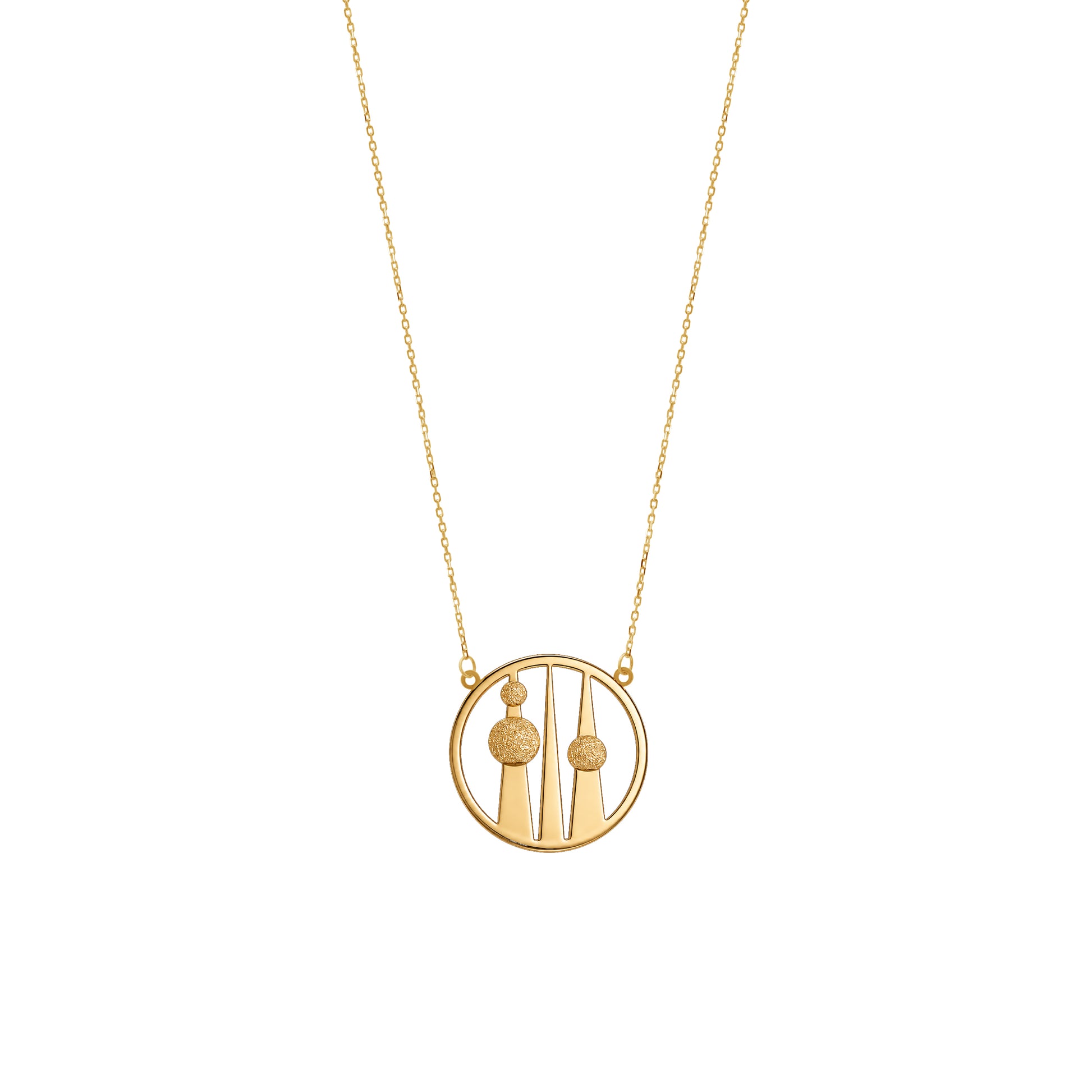 Kuwait Towers Necklace | 18k Yellow Gold
