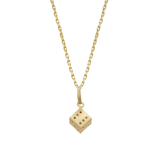 Dice Pendant | 18k Yellow Gold