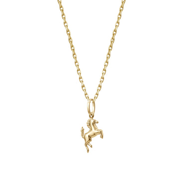 Leaping Horse Pendant | 18k Yellow Gold