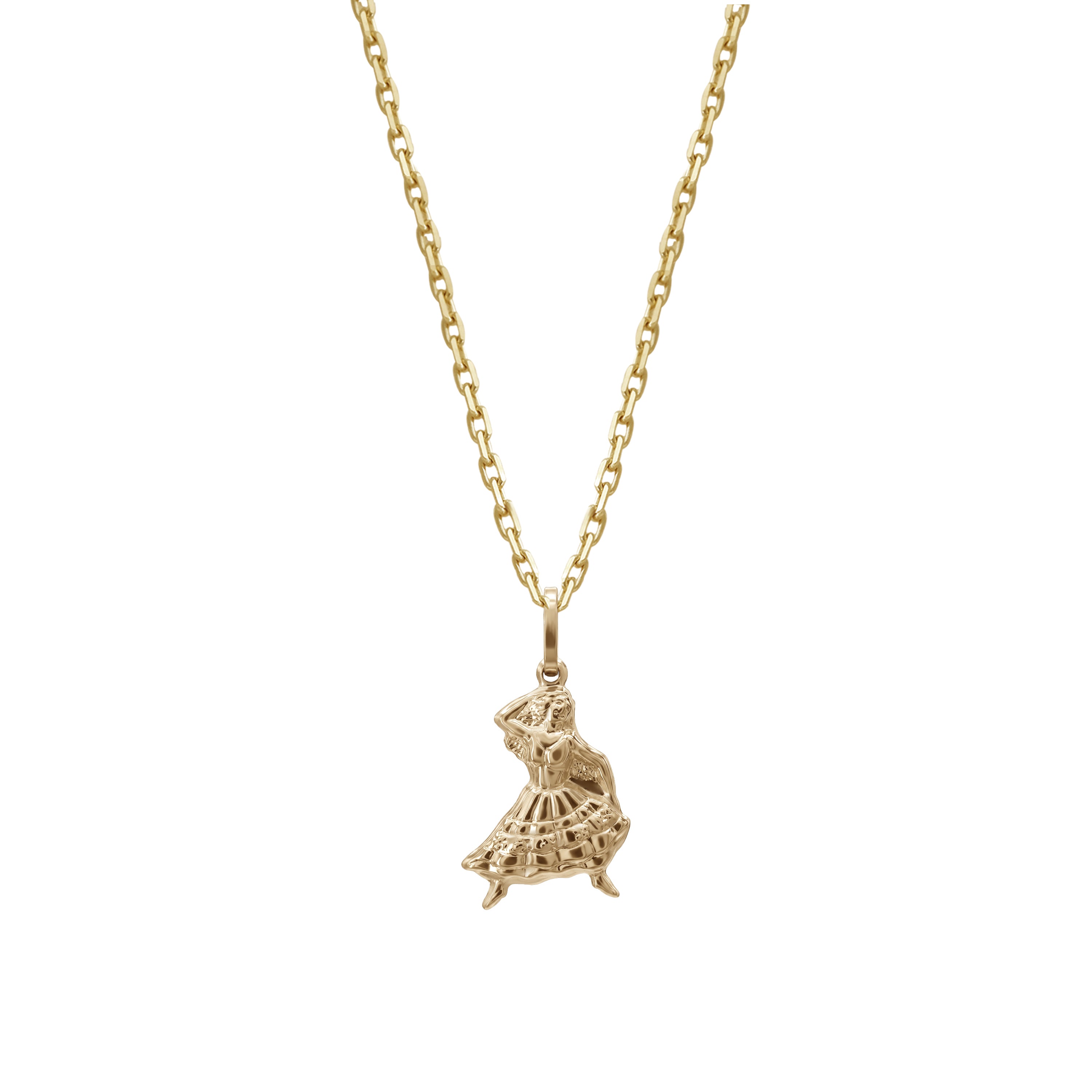Dancing Lady Pendant | 18k Yellow Gold