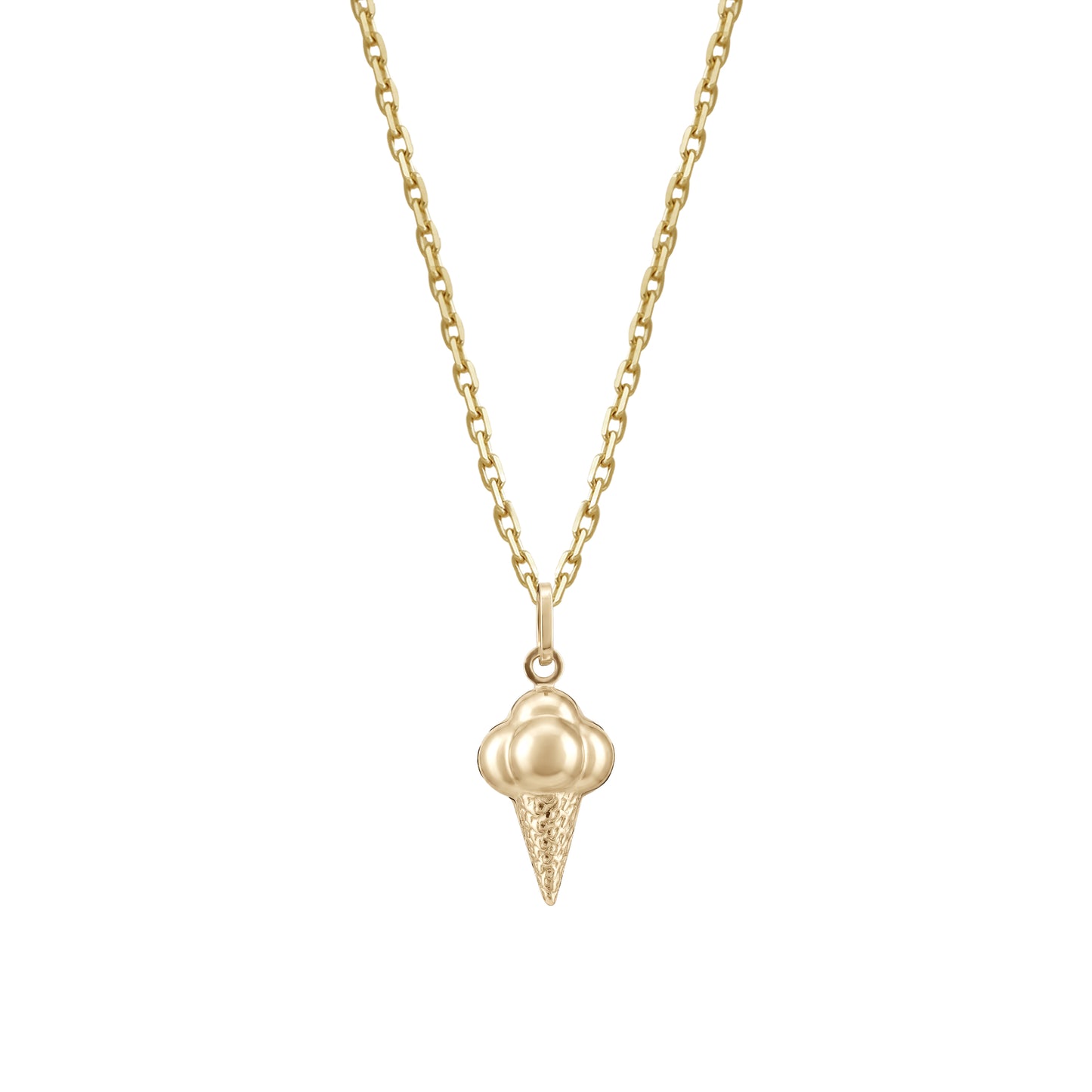 Ice Cream Pendant | 18k Yellow Gold
