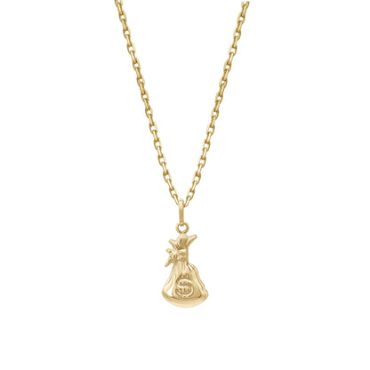 Money Bag Pendant | 18k Yellow Gold