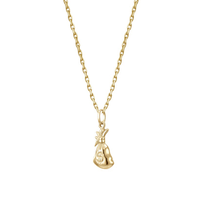 Money Bag Pendant | 18k Yellow Gold