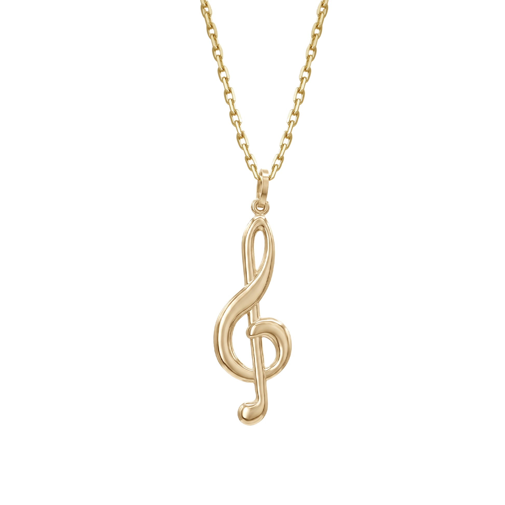 G-Clef Musical Pendant | 18k Yellow Gold