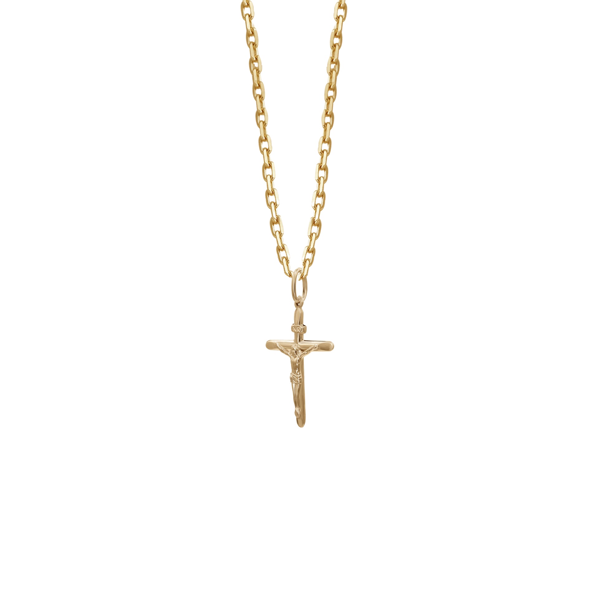 Petite Crucifix Pendant | 18k Yellow Gold