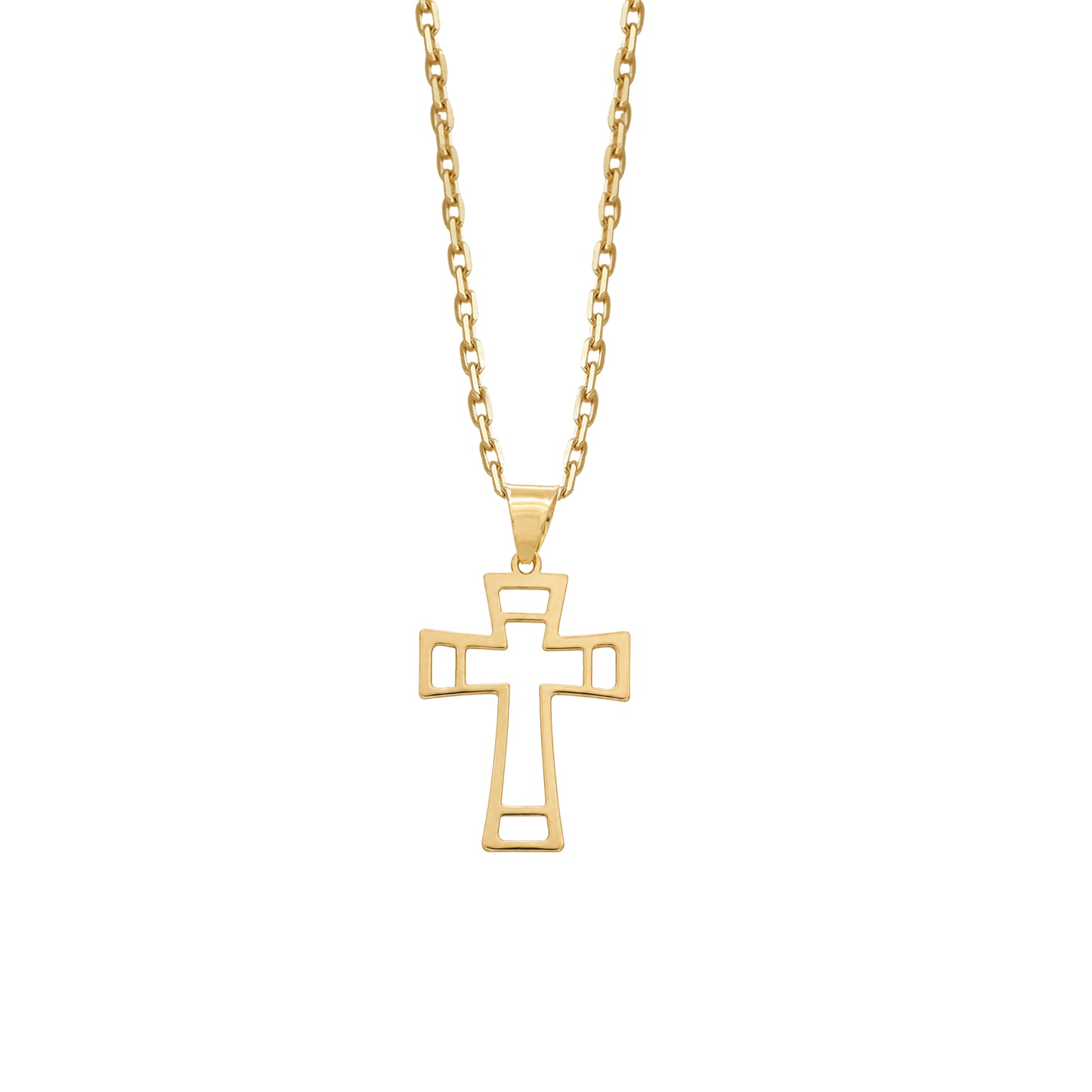 Openwork Cross Pendant | 18k Yellow Gold