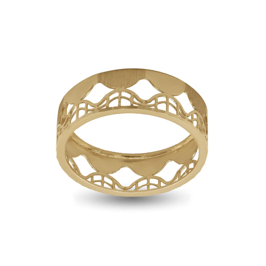 Crown Cutwork Ring | 18k Yellow Gold