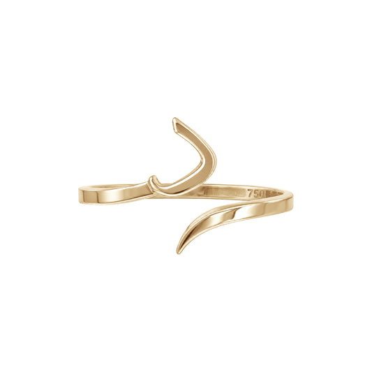 Letter Daal Ring | 18k Yellow Gold